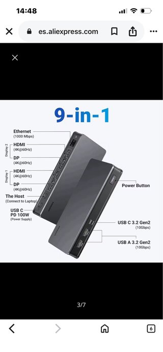 UGREEN Revodok Pro Estación Acoplamiento USB-C