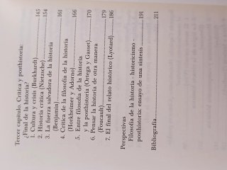 Filosofía de la historia, historicismo, posthis...