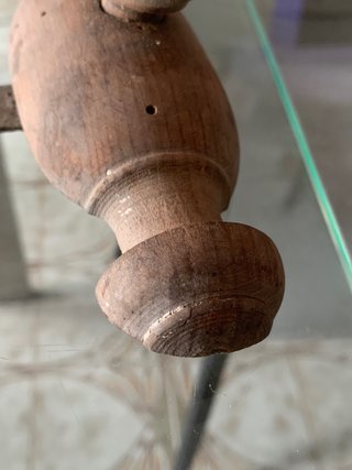 Antico attaccapanni in legno tornito '900