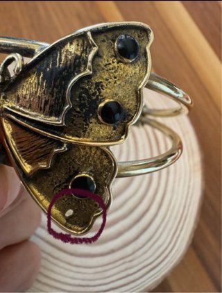 Pulsera vintage mariposa Art Nouveau