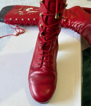 Botas altas rojas talla 38