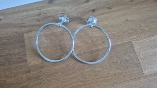 2 Portarotolo metallici argentati