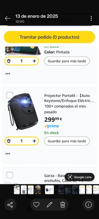 ​Mini Proyector Portátil Lisowod 1080P FHD (WiFi/B