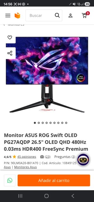 Monitor Asus ROG Swift OLED PG27AQDP