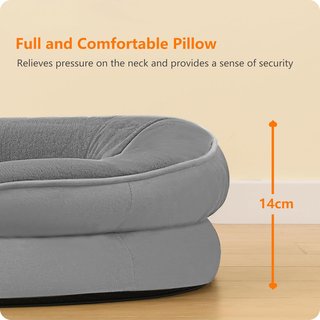 Cama ortopédica cómoda lavable gris
