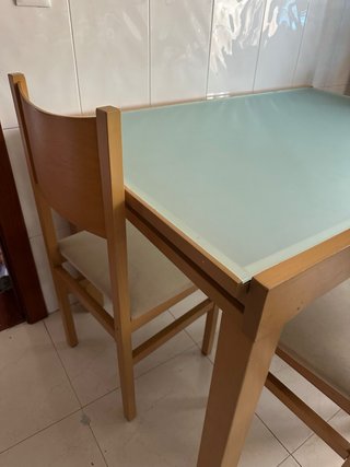 Comedor cristal y madera