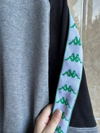 Sudadera Kappa Quarter-Zip Vintage Gris