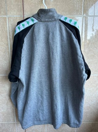 Sudadera Kappa Quarter-Zip Vintage Gris
