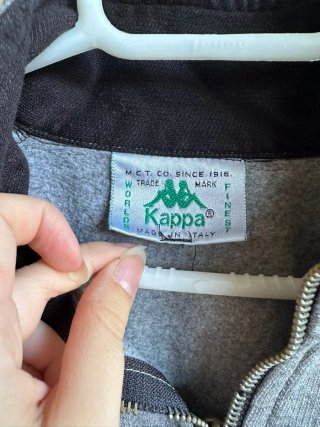 Sudadera Kappa Quarter-Zip Vintage Gris