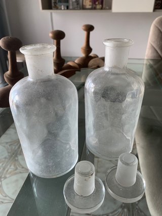 Set 2 bottiglie farmacia primi '900