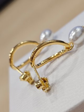 Pendientes Pandora Círculo Orgánico Dorado