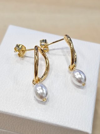 Pendientes Pandora Círculo Orgánico Dorado