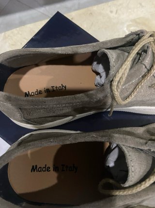 Scarpe uomo Made in Italy grigio/beige Tg 42
