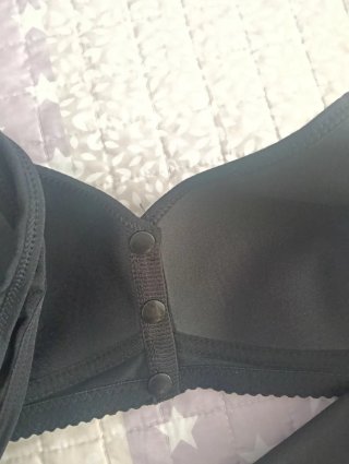 Reggiseno nero con bottoni XXL 5E