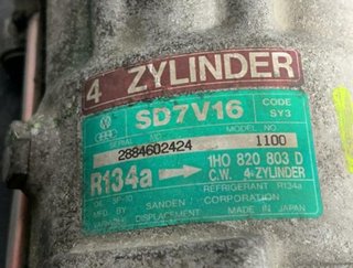 Volkswagen 60325 1h0820803d compresor golf iii 1h1