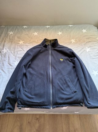 Chaqueta reversible verde forro polar