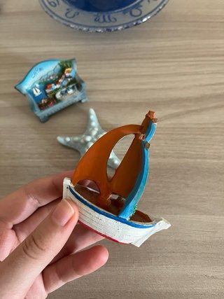 Set 3 decorazioni souvenir di mare Italia, blu