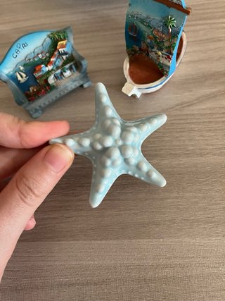 Set 3 decorazioni souvenir di mare Italia, blu