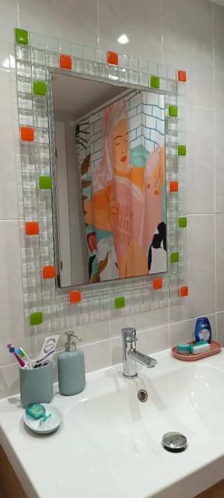 Specchio da Bagno Decorato 80x60 cm