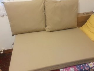 Colchoneta Terraza con Cojines Beige
