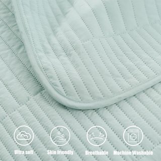 Colcha microfibra suave ligera verde