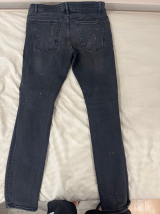Pull&Bear Jeans Grises Pintura Talla M