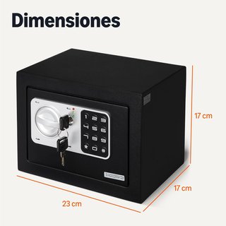 Cassaforte in acciaio Amazon Basics con sicurezza