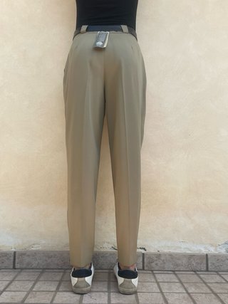 Pantaloni Sartoriali Lana Vergine Vintage donna