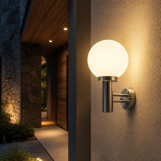 Aplique exterior Eglo Nisia-C Bluetooth Plata