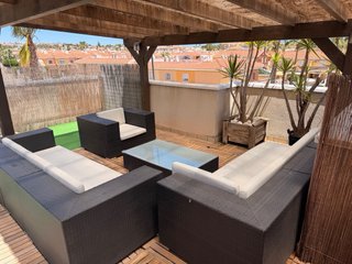 Conjunto Exterior Muebles Ratán Negro