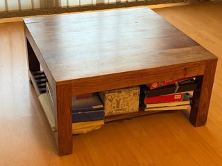 Conjunto Muebles de comedor de madera y cristal