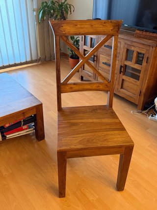 Conjunto Muebles de comedor de madera y cristal