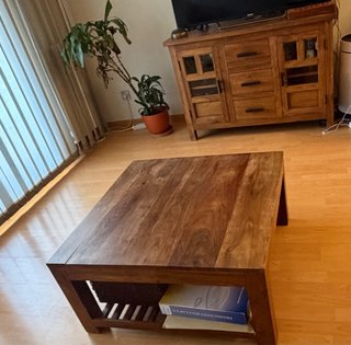 Conjunto Muebles de comedor de madera y cristal