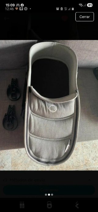 Capazo Bugaboo gris