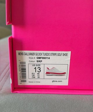 Zapatos de golf G/FORE blancos y rosas