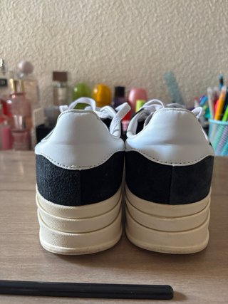 Adidas Gazelle Plataforma Negro Blanco