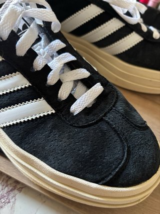 Adidas Gazelle Plataforma Negro Blanco