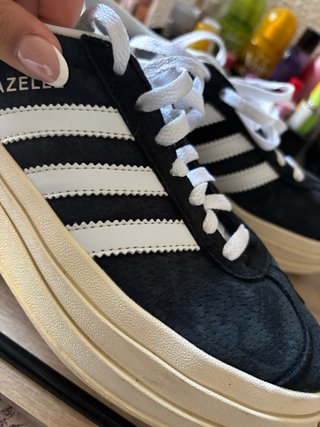 Adidas Gazelle Plataforma Negro Blanco