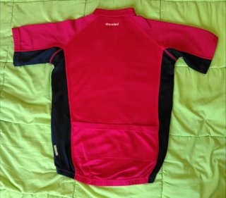 Maillot Ciclismo Infantil Rojo y Negro.