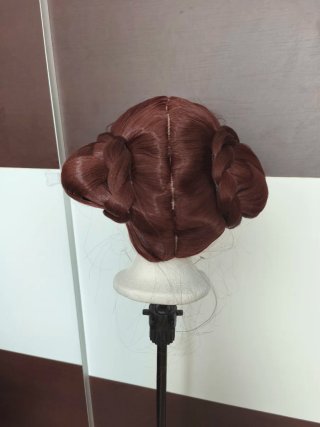 Peluca Princesa Leia Marrón