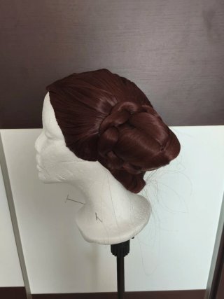 Peluca Princesa Leia Marrón