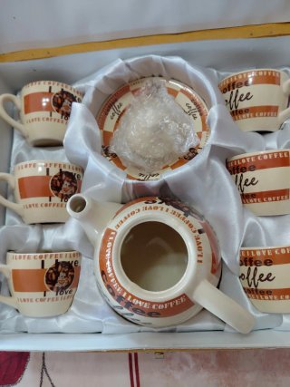 Juego 6 tazas de café de cerámica