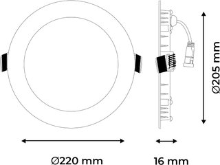 Downlight LED circolare sottile Popp® 20W