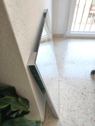 Espejo LED rectangular con luz regulable