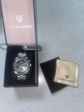 Reloj Pagani Design Cronógrafo Negro/Plata