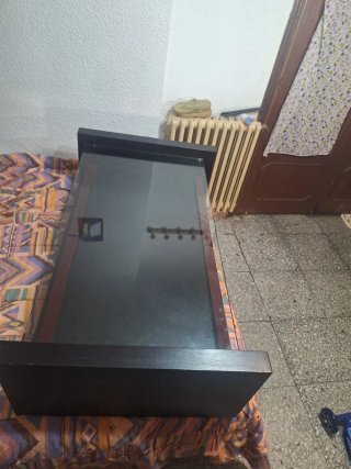 Mesa de centro madera y cristal