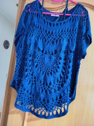 Blusa Crochet Punto Roma Talla XL