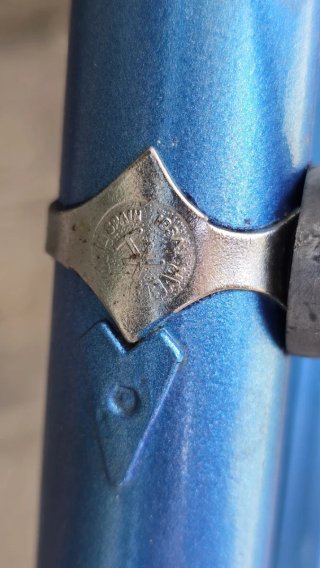 Bicicleta clásica azul vintage