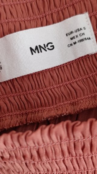 Falda pantalón Mango cobre