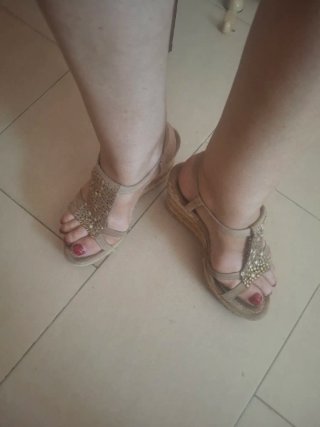 Sandalias Alma en Pena Talla 40 Beige/Oro